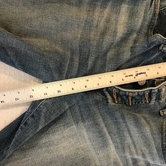 LUCKY BRAND WOMENS BUTTON FLY ANKLE CUT OFF JEANS SIZE 10 - Picture 7 of 8